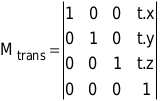 Homogene Translationsmatrix