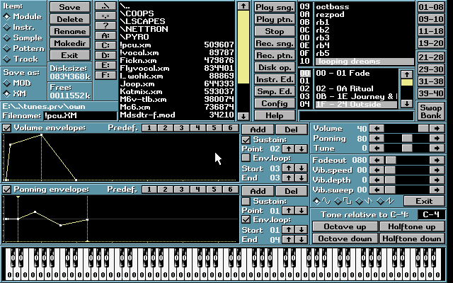 CYBER-KLAVIER: FastTracker II verwandelt die PC-Tastatur in ein virtuelles Keyboard.