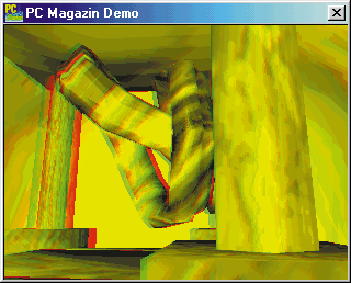 AUCH DIE 3D-ENGINE erhält durch Stereo-Rendering und Rot-Grün-Brille eine faszinierende Tiefenwirkung.