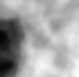 EINE GENERIERTE HEIGHTMAP legt die Landschaft fest.