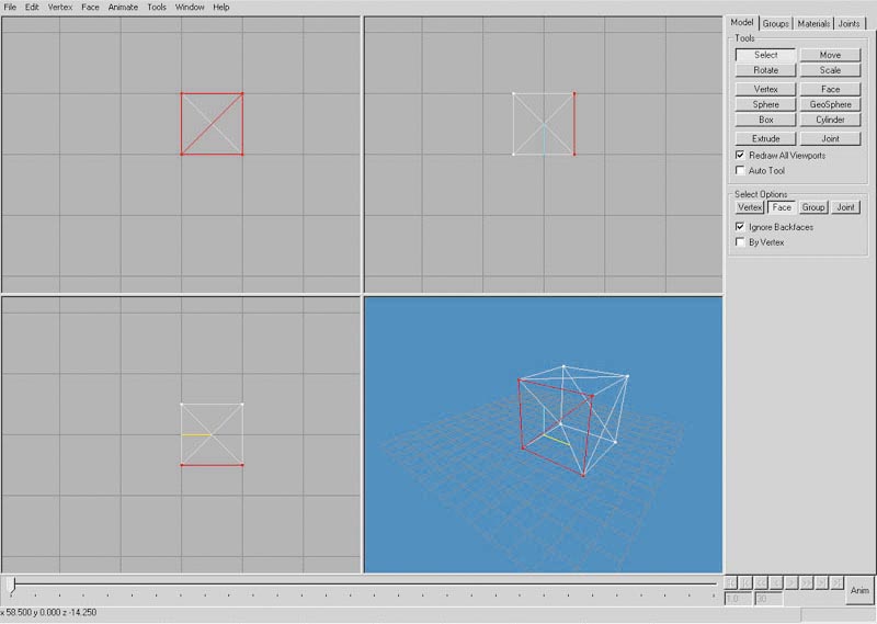 DER EXTRUDE-BEFEHL erzeugt weitere Würfel.