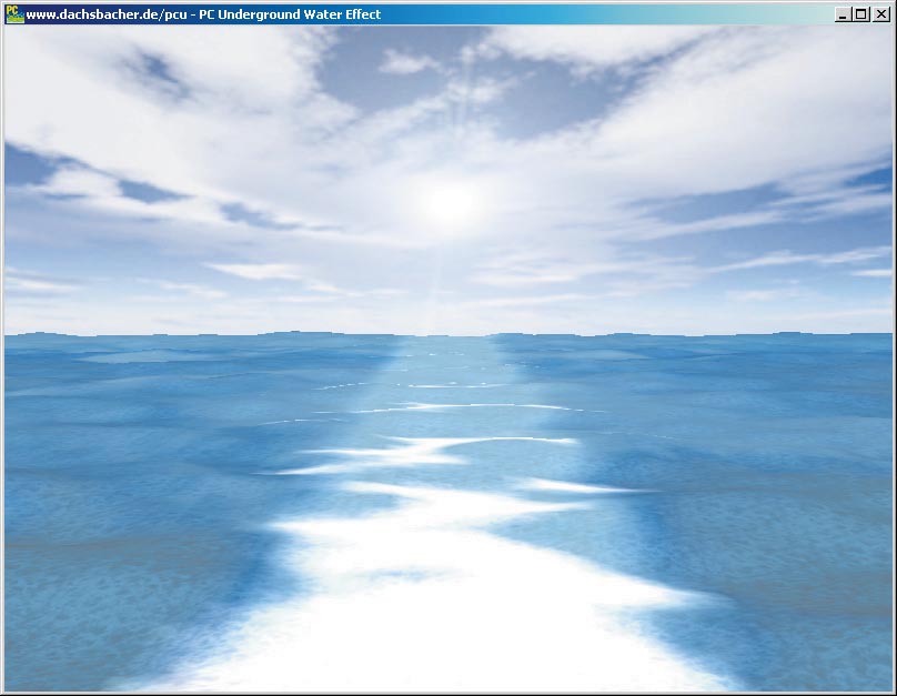 DIE WASSEROBERFLÄCHE mit einer Reflectionmap