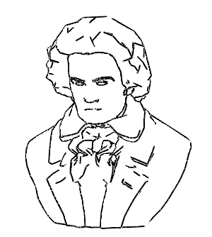 BEETHOVEN muss sich mit den Kanten des Inking begnügen.