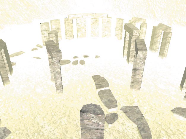 MORGENDLICHER FRÜHNEBEL taucht diese 3D-Szene in geheimnisvolles Licht.