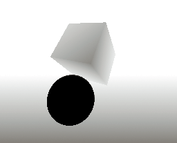 DER IN EINE TEXTUR KOPIERTE Z-Buffer zeigt dunklere Teile nahe an der Lichtquelle, hellere weiter entfernt.