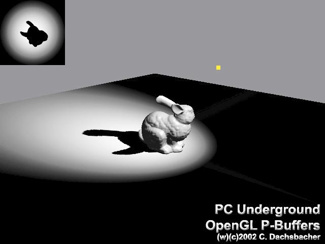 UNSER BEISPIELPROGRAMM mit Shadow Maps in P-Buffers