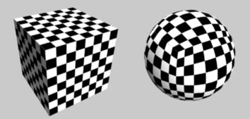 Schach in 3D: Diese kubische Projektion mustert den Würfel wie ein Schachbrett.