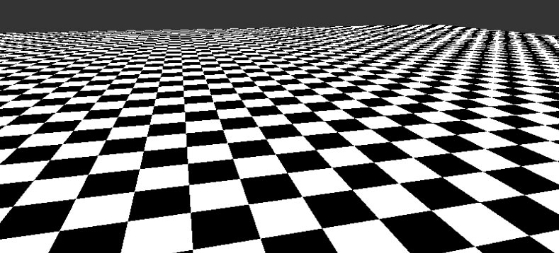 Aliasing: Abtast-Artefakte treten auf, wenn Sie ohne Mip Mapping arbeiten.